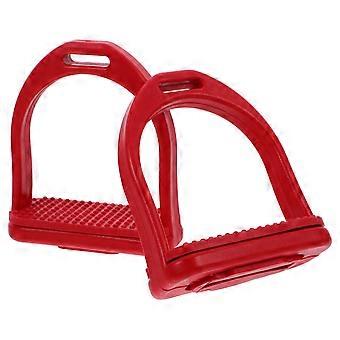 Replacement English Riding Protection Saddle for Safety 1Pair Red Stirrups