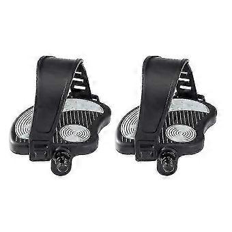 Pédales de vélo d’exercice avec sangles pour vélo de spinning et vélo d’exercice stationnaire d’intérieur, 9/16 pouces - JA