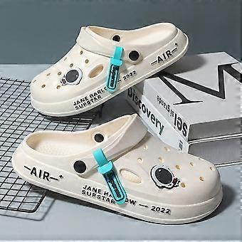 Hole Shoes Mens Summer Wear Cartoon Trend Home Couples Non-slip Hole Sandals Baotou Slippers Female Students Platform Sandals