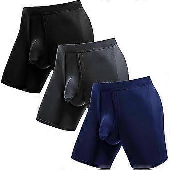 Dual Pouch Mens underwear Elephant Trunk Boxer Briefs with Pouch for Balls Male Bulge Enhancing Underwear Liftinga