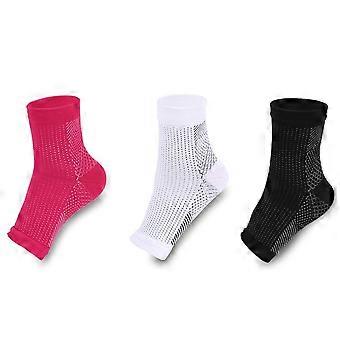 Dww-Sport Ankelstøtte, 3 par, Ankelstøtte, Lindring af akillessene og plantar fasciitis, Smertelindring, Ideel til ankelforstuvningerS/M