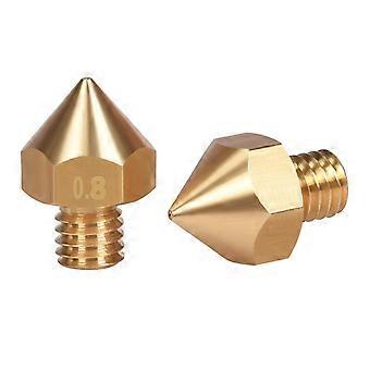 10 peças bicos amarelos de latão forbiqu B1 Um2 impressora 3d 1.75mm Bocais
