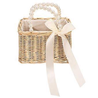 1 Pc À La Mode Paille Sac À Main Femme Sac De Plage Pochette Rural Portable Sac