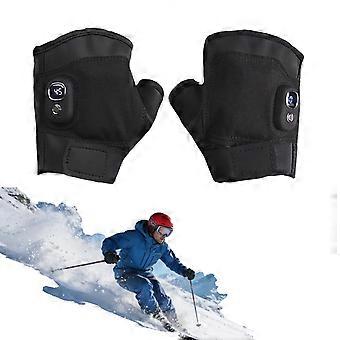 Rechargeable Heated Fingerless Gloves for Women with Digital Display, 360° Surround Heating and Long Battery Runtime