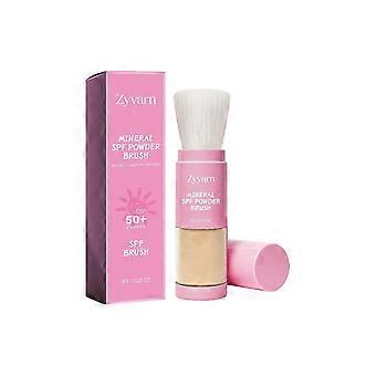SPF 50 Mineral Sunscreen Powder, Broad Spectrum UVA/UVB Protection Sunscreen, Mess Free Brush On Applicator, Clean & Cruelty Free