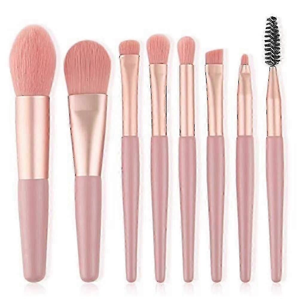 8 Pieces Makeup Brushes Set with 2 Larger Basic Brushes 6 Smaller Brushes