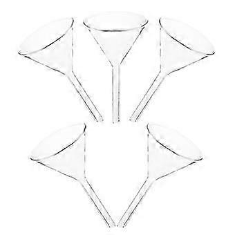 Clear Funnel Triangle Funnel Liquid or Solid Transfer Glass Material 60Ml 5Pcs