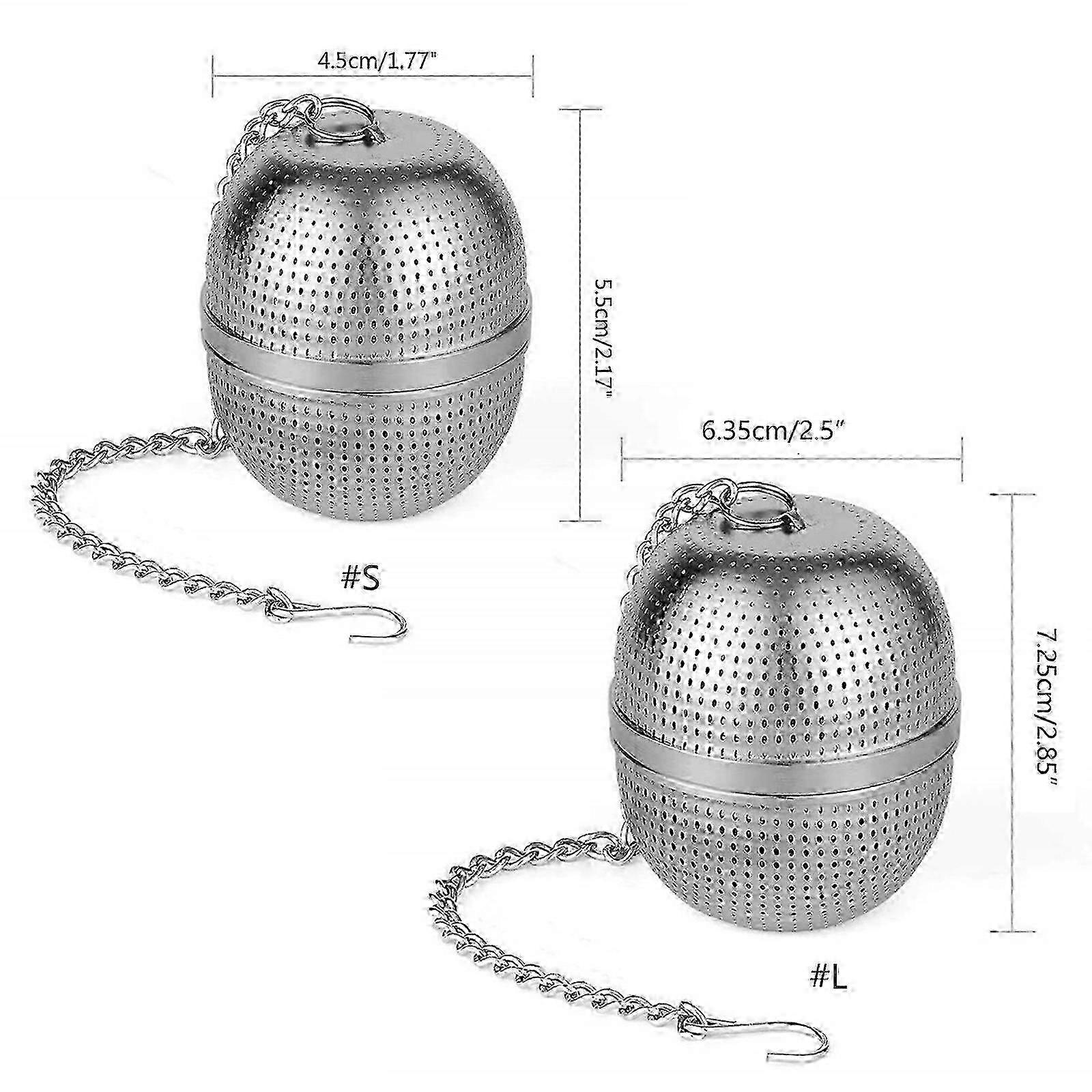 Kitchenware Food Grade Stainless Steel Tea Infusers Reusable Tea Diffusers Tea Strainers Tea Infusers compatible with Loose Leaf Tea L