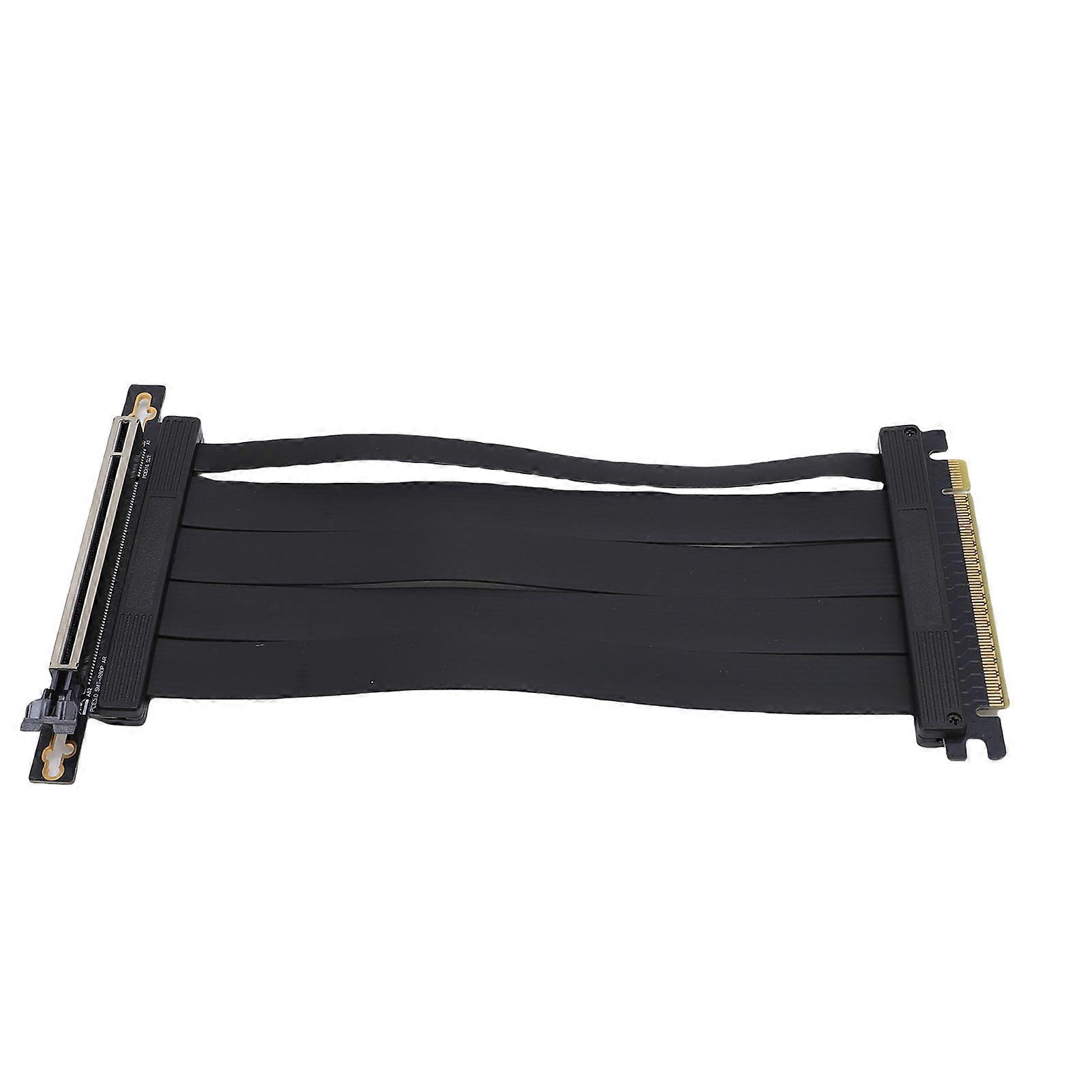 PCIe 5.0 X16 Extension Cable Segmented Design 20cm Riser Card Flexible Cable Wide Compatibility Less Interference for PC Cases
