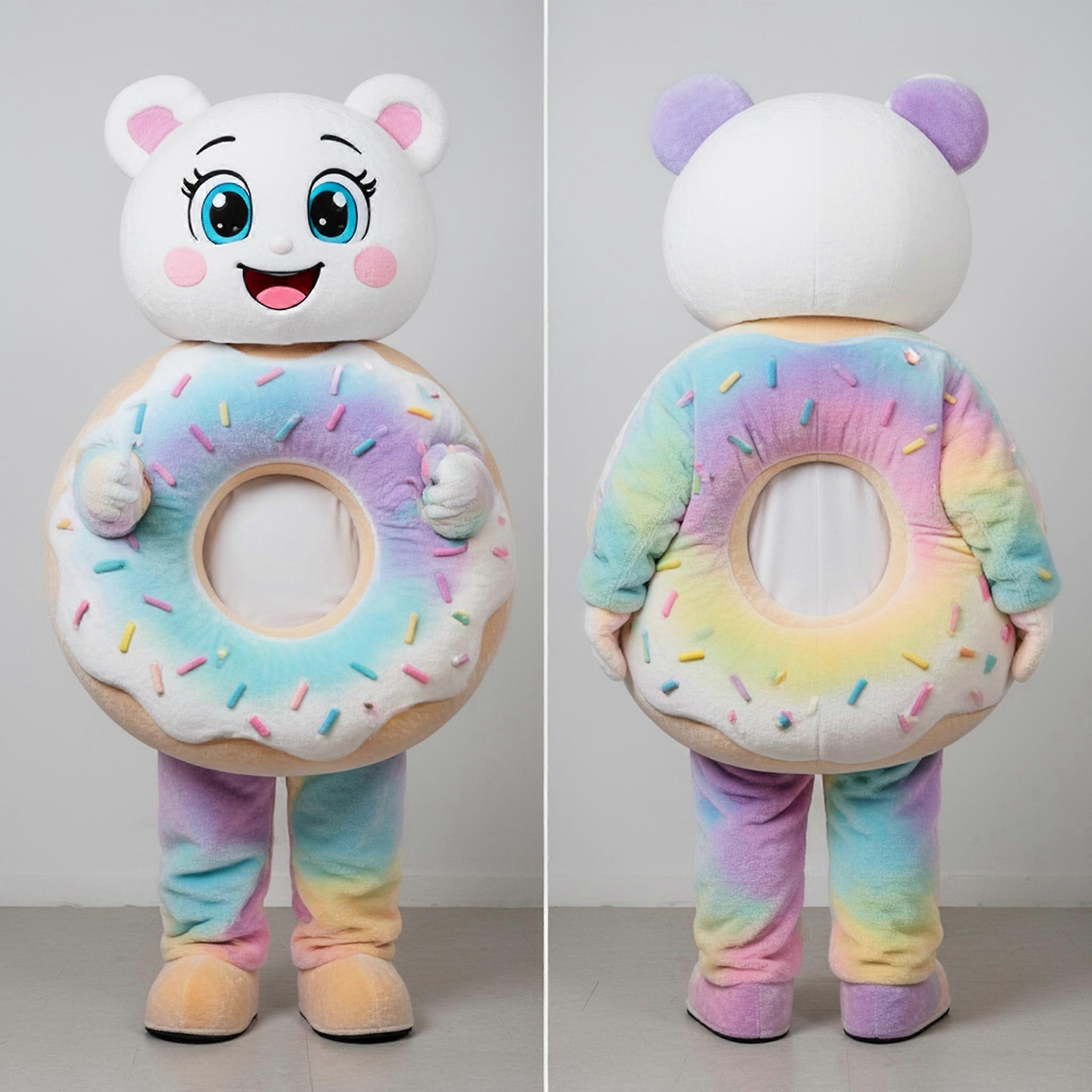 MASTICOT Creamy White Rounded Donut Mascot