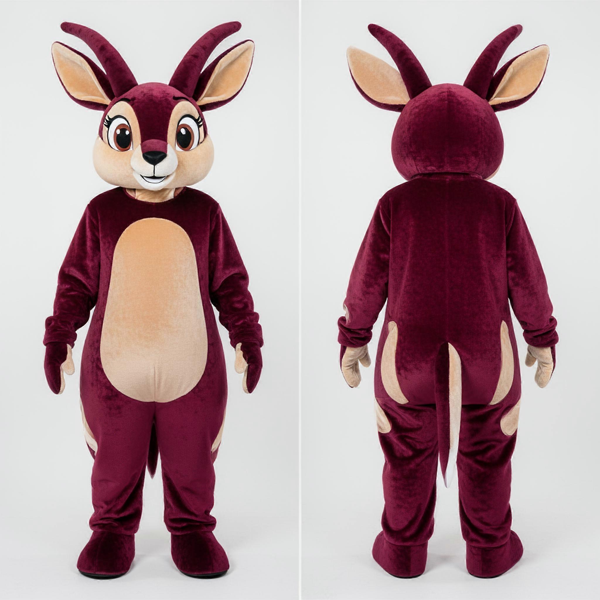 MASTICOT Maroon Velvety Gazelle Mascot
