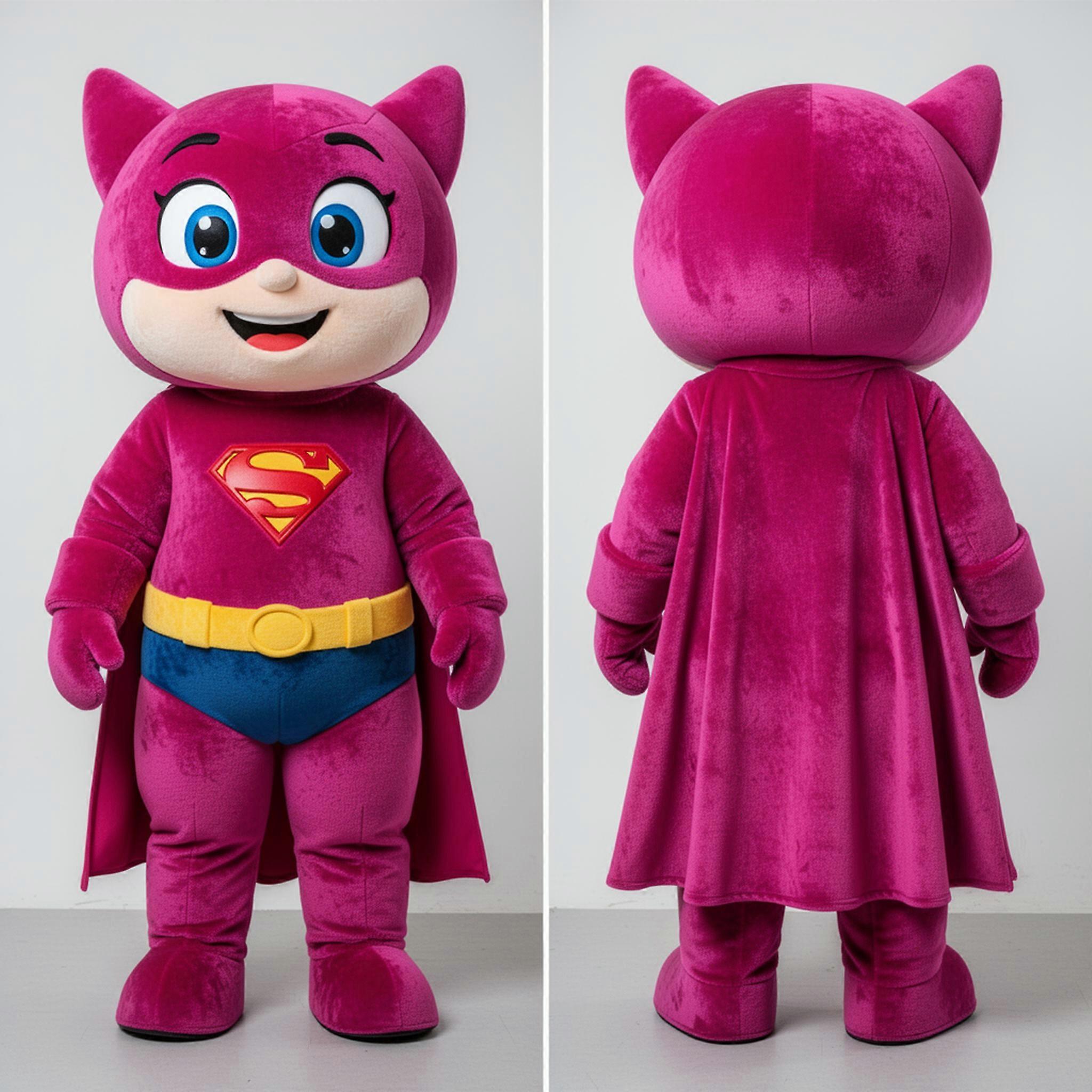 MASTICOT Magenta Rounded Superhero Mascot