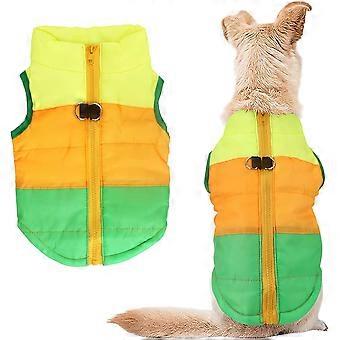 Hund und Katze Mantel mit Leine Anker Farbe Patchwork Gepolsterter Welpe Chihuahua Mops Kostüme Lgreen