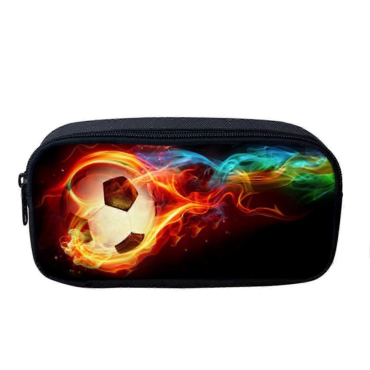 Fire Football Polyester Pencil Case