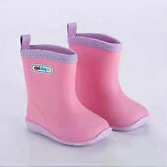 Kids Rubber Rain Boots with Removable Cotton Cover, Waterproof Non-Slip Warm Rain Shoes for Boys and Girls
