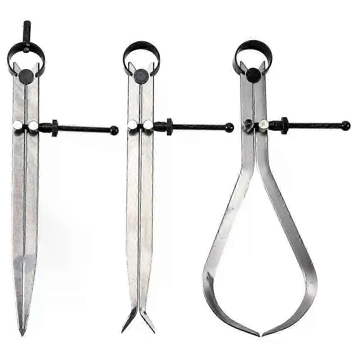 Spring Inside Outside Divider Caliper Set 8-Inch Machinist Tools 3-Pack