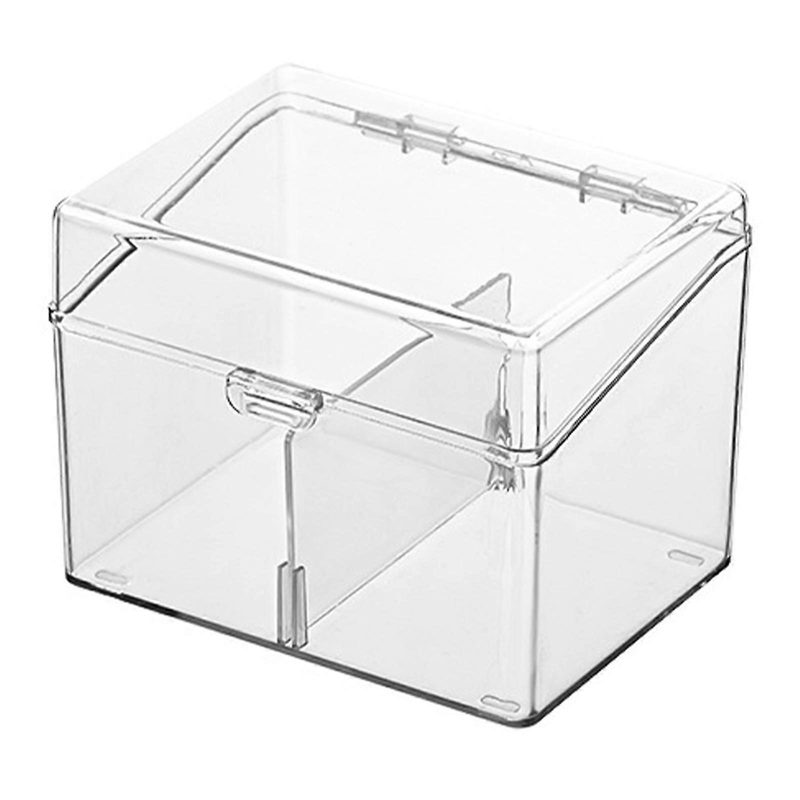 Practical Transparent Document Box Stackable Collectible Game Card Storage Case With Customizable Sections 1