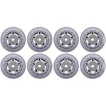 8X Skating Shoes 608ZZ Bearing Inline Skate Wheel Clear Gray_aa