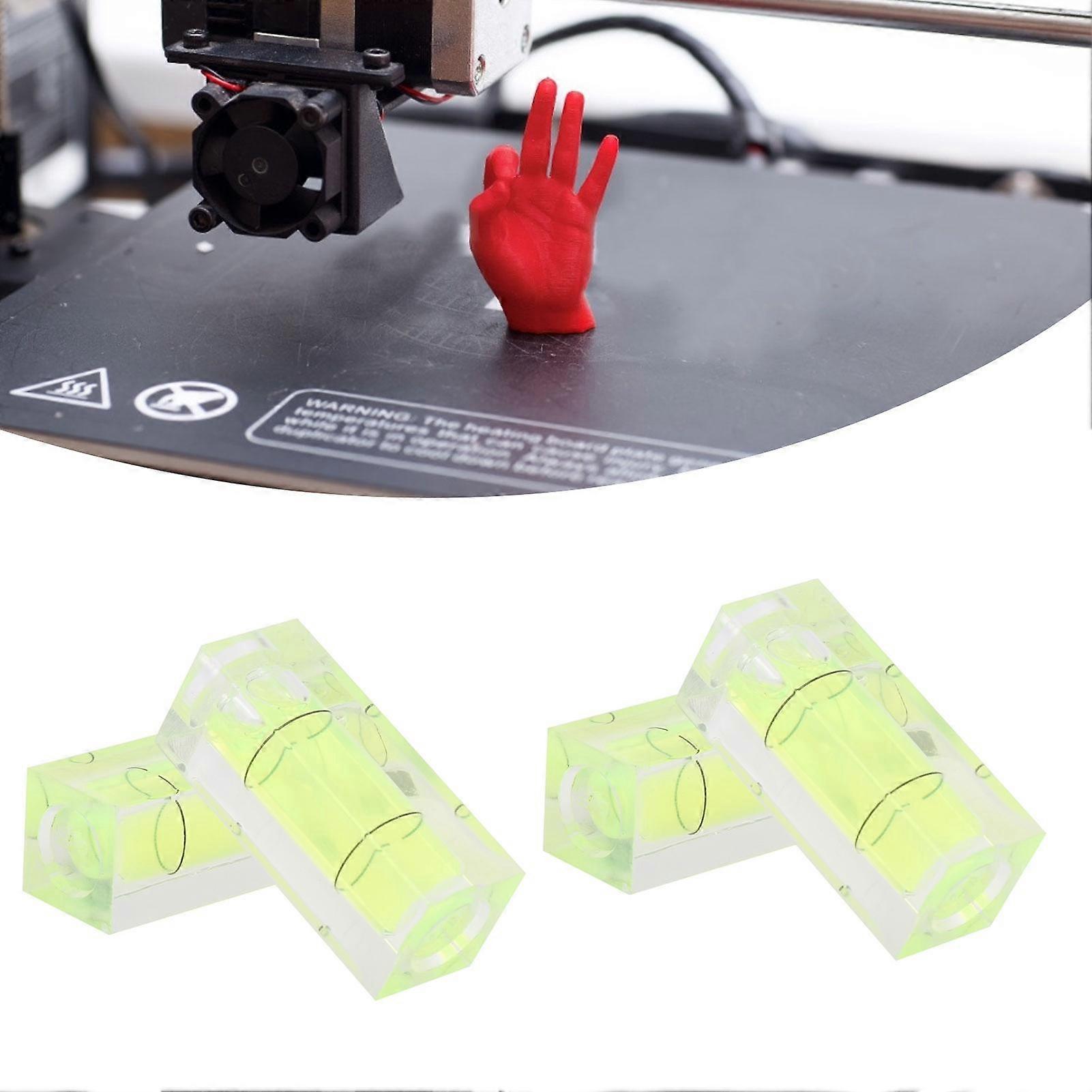 4pcs Small Spirit Level Square Bubble Level Detector 3D Printer Level Measuring Tool