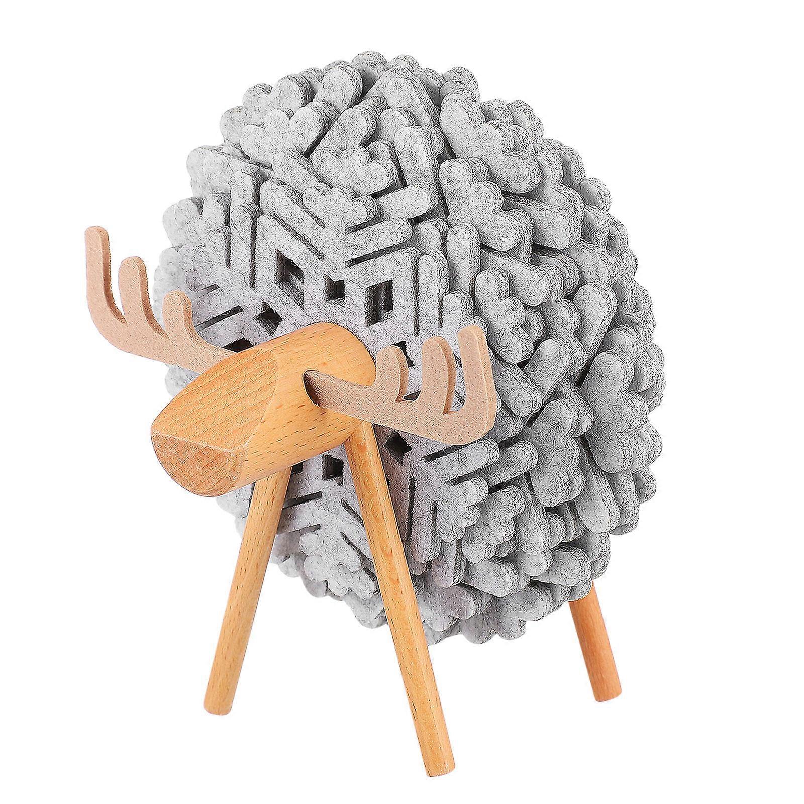Coasters Sheep Decor Snowflake Cup Mat for Table Felt Ornament