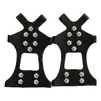 26-27@1 Pair Ice Cleats Shoes Crampons with 5 Steel Studs Men Women Winter Outdoor Walking Ice Snow
