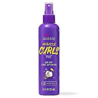 Aussie Miracle Curls 2nd Day Curl Activator Spray Gel 8.5 fl oz