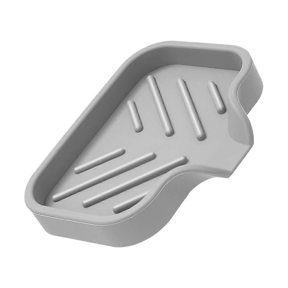 Silicone Soap Container for Storage Use 1Pcs Concise Soap Draining Case Grey