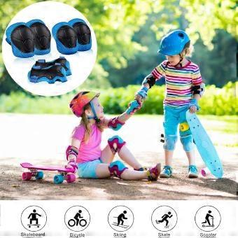 3 in 1 Kids Beschermende Uitrusting Set Kniebeschermers Elleboogbeschermers Polsbeschermers Verstelbare Beschermende Uitrusting Set voor Skateboarden Schaatsen Fietsen Fiets Scooter