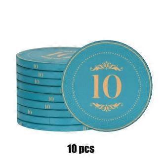 Ceramic Poker Chips Set 10pcs