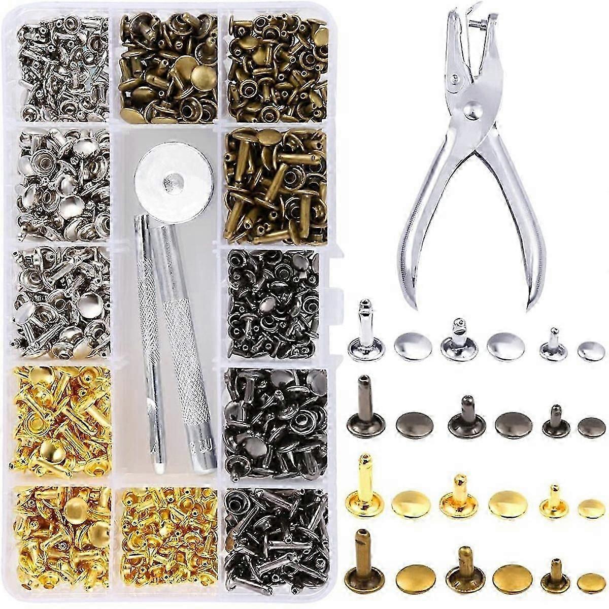 360pc Brass Rivet Kit Soft Leather