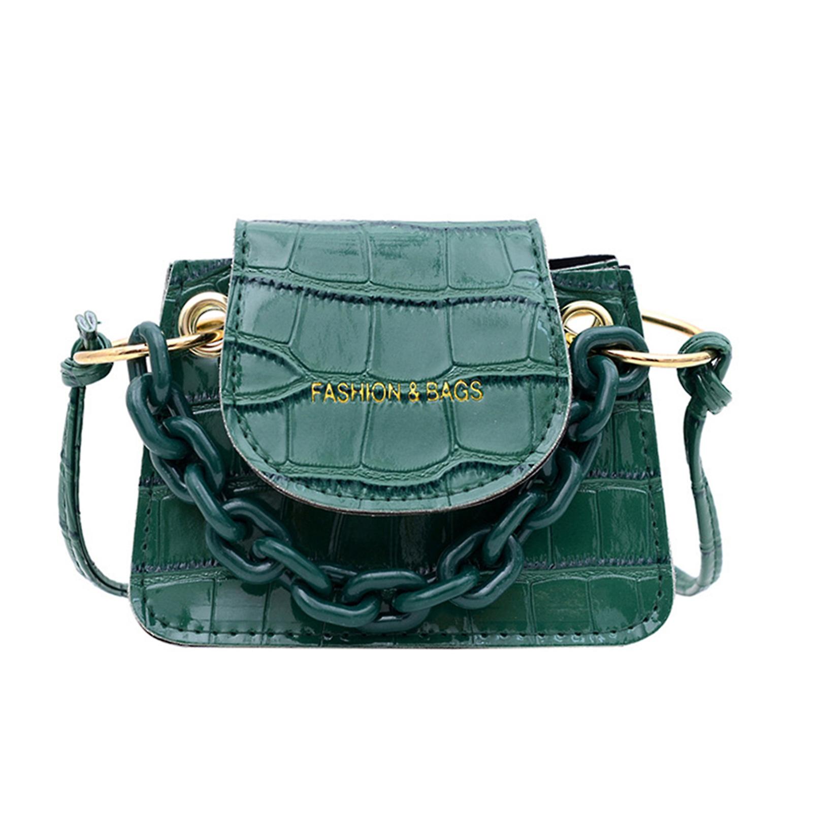Women's Shoulder Crossbody Bag Solid Color Chain Pu