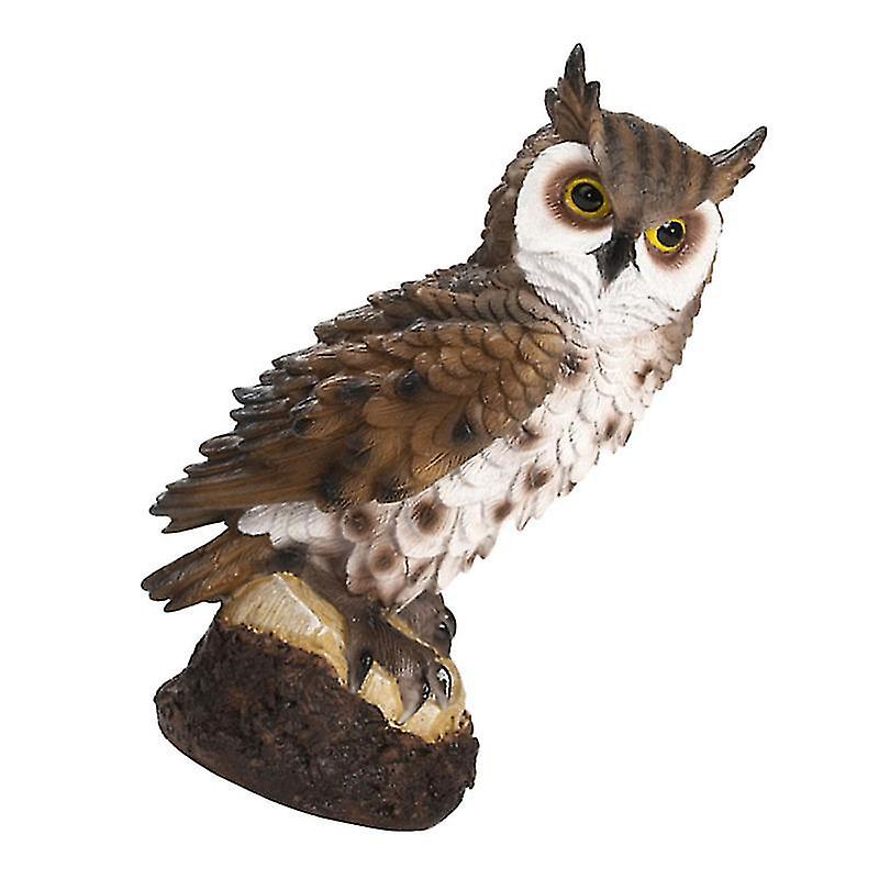 17X10cm茶色の彫刻&彫像1pc装飾フクロウモデル庭の装飾品家庭用装飾品Artw