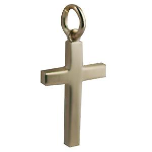 9ct Gold 20x13mm plain solid block Cross