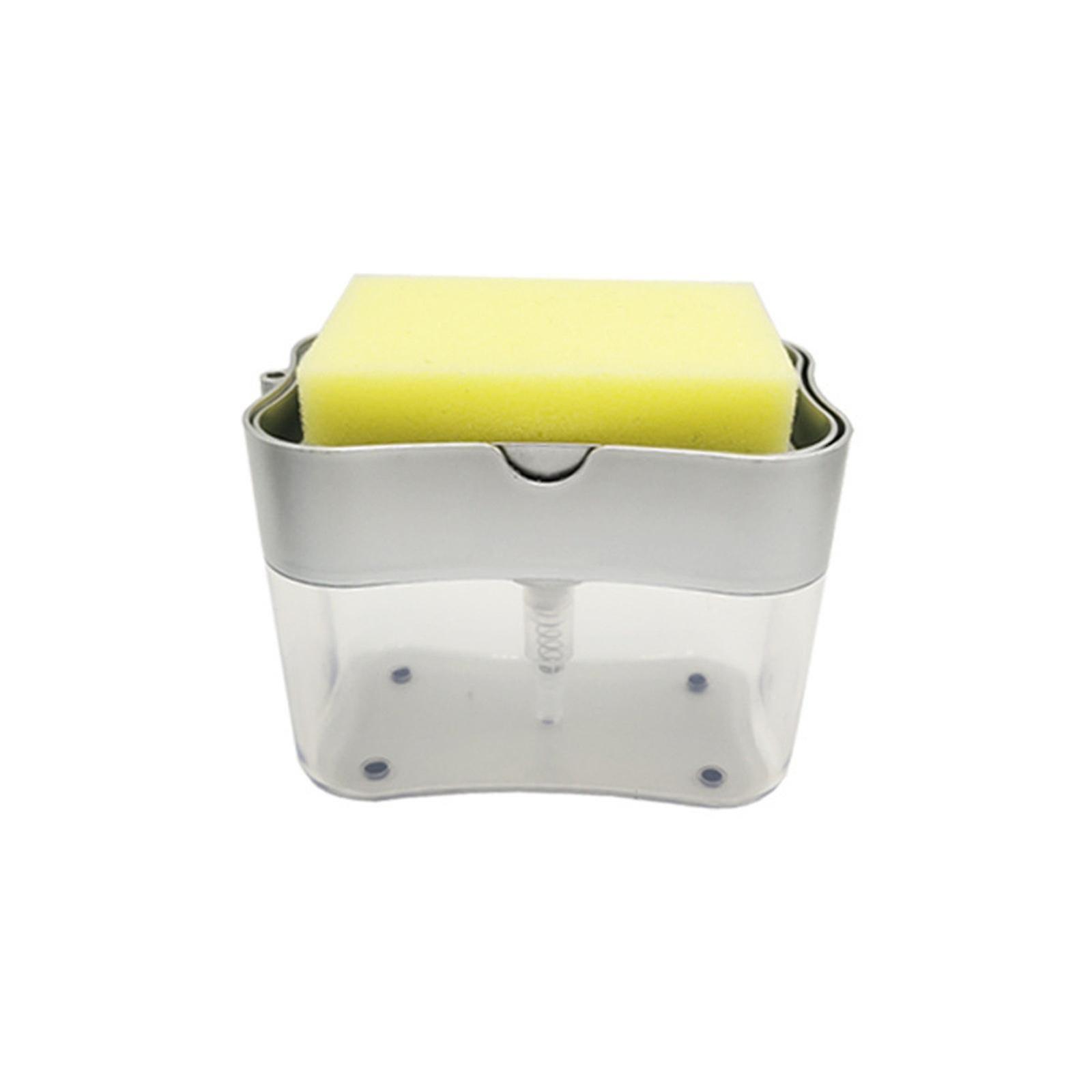 Press Soap Box Kitchen Automatic Dispenser Detergent And Liquid Box Sponge Brush Q