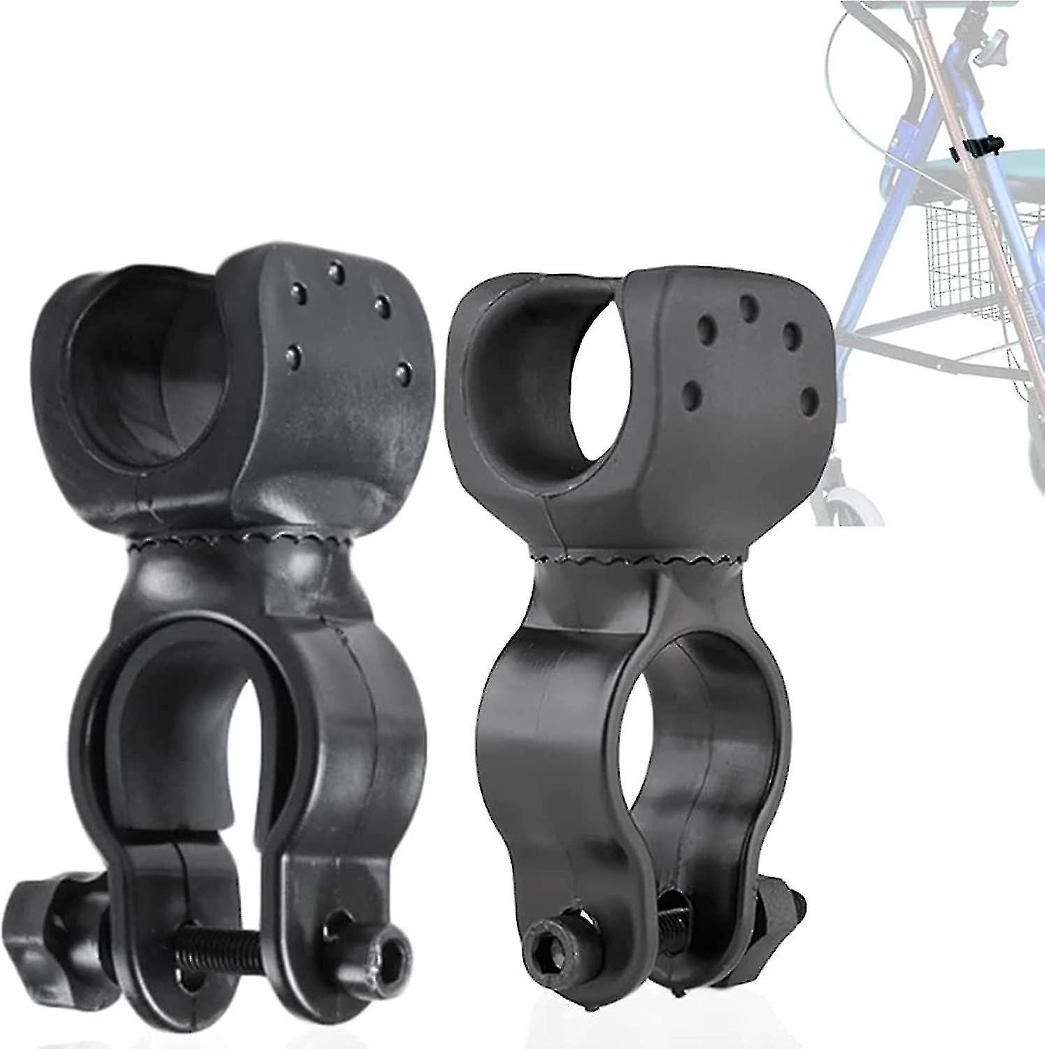 Kerekesszékes sétabottartó, praktikus nádtartó, mankótartó, kerekesszékes kiegészítő, mozgássegítő (2 db, fekete)