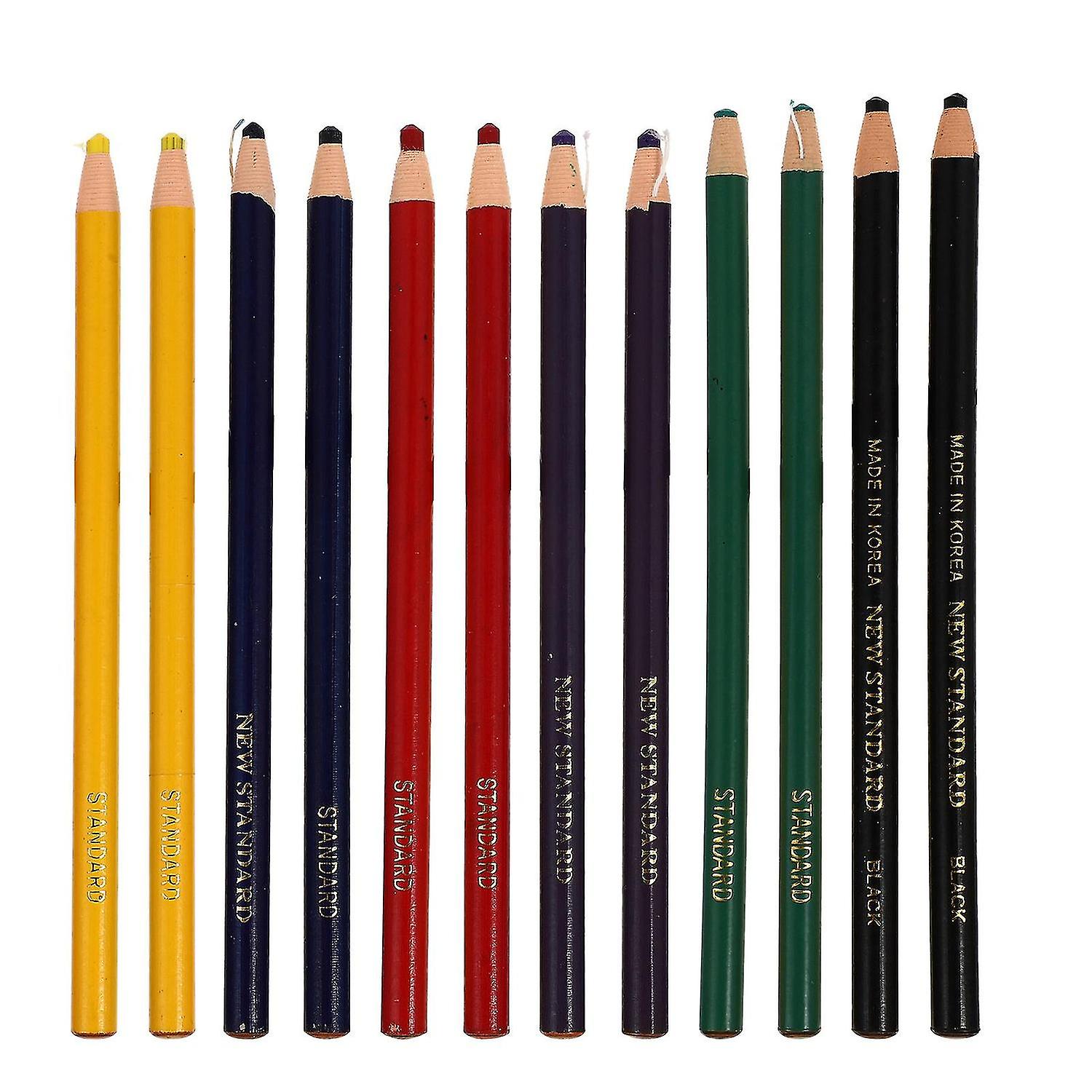 12pcs Roll Paper Point Pens Thread Machine Sewing Pens Multi-purpose Crayons (assorted Color)