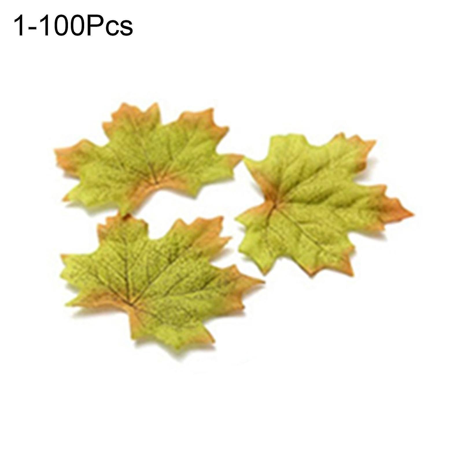 100 st Höstlöv Bröllop Favor Höst Maple Leaf Dekorationer Party