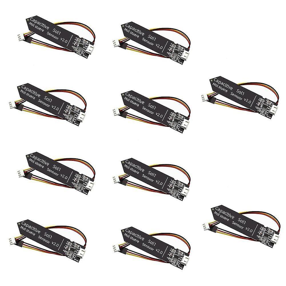 10pcs Capacitive Soil Moisture Sensor Module 3.3-5.5v 3-pin W/gravity Wire Corrosion Resistant For
