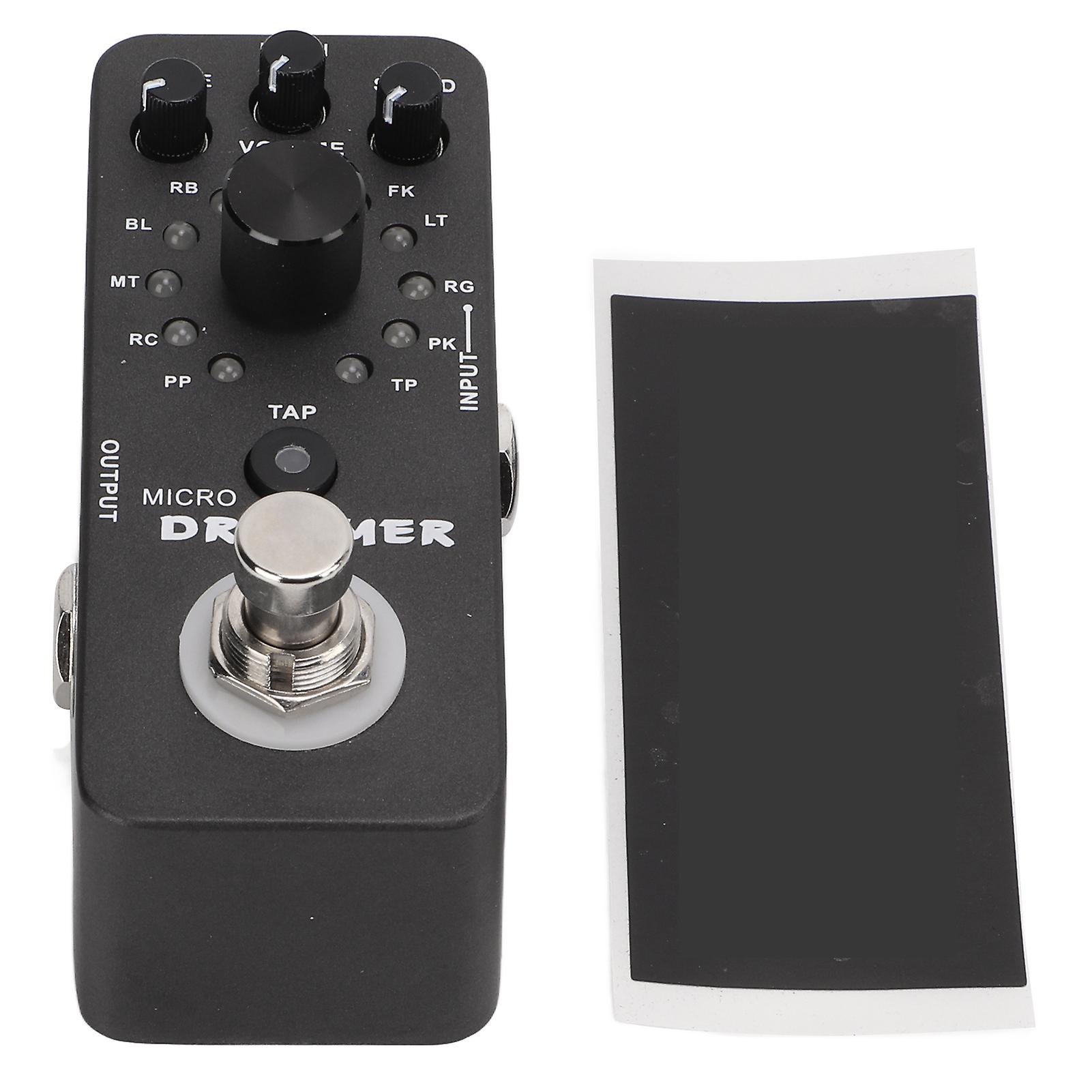 Drum Machine Pedal 121 Drum Loops Electric Guitar Monoblock Effect with True Bypass 95mA