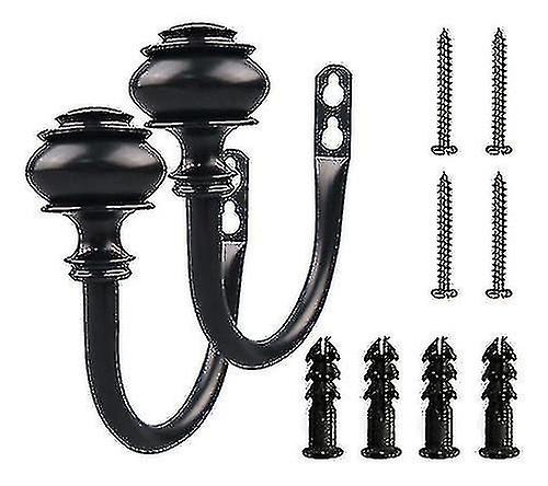Curtain Tie Fastener Hook Black Curtain Accessories U-hook
