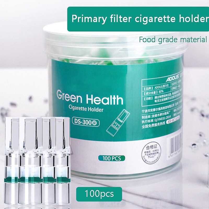 100 Disposable Tobacco Smoke Filters - Tar Reduction Filter Cleaner Cigarette Holder