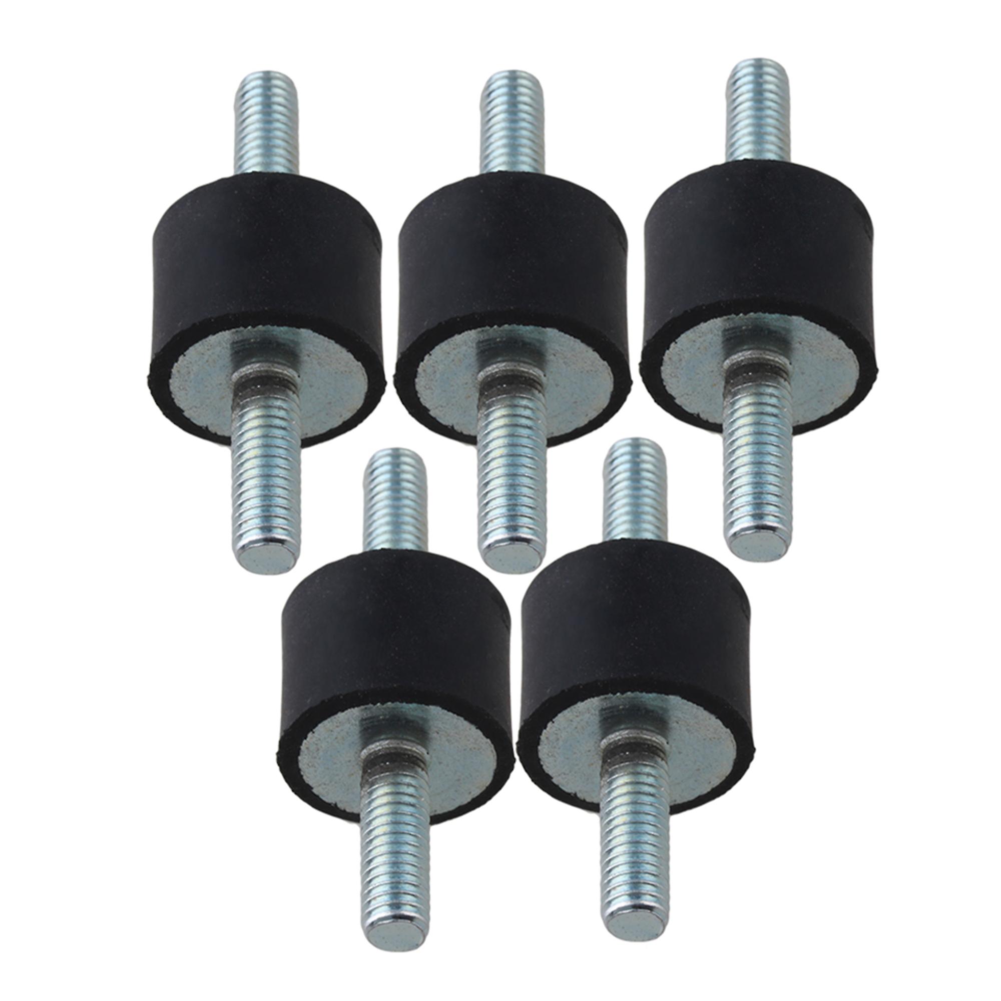 5PCS 20x15mm Black+Silver Double Ends Screw Silentblock For Air Compressor