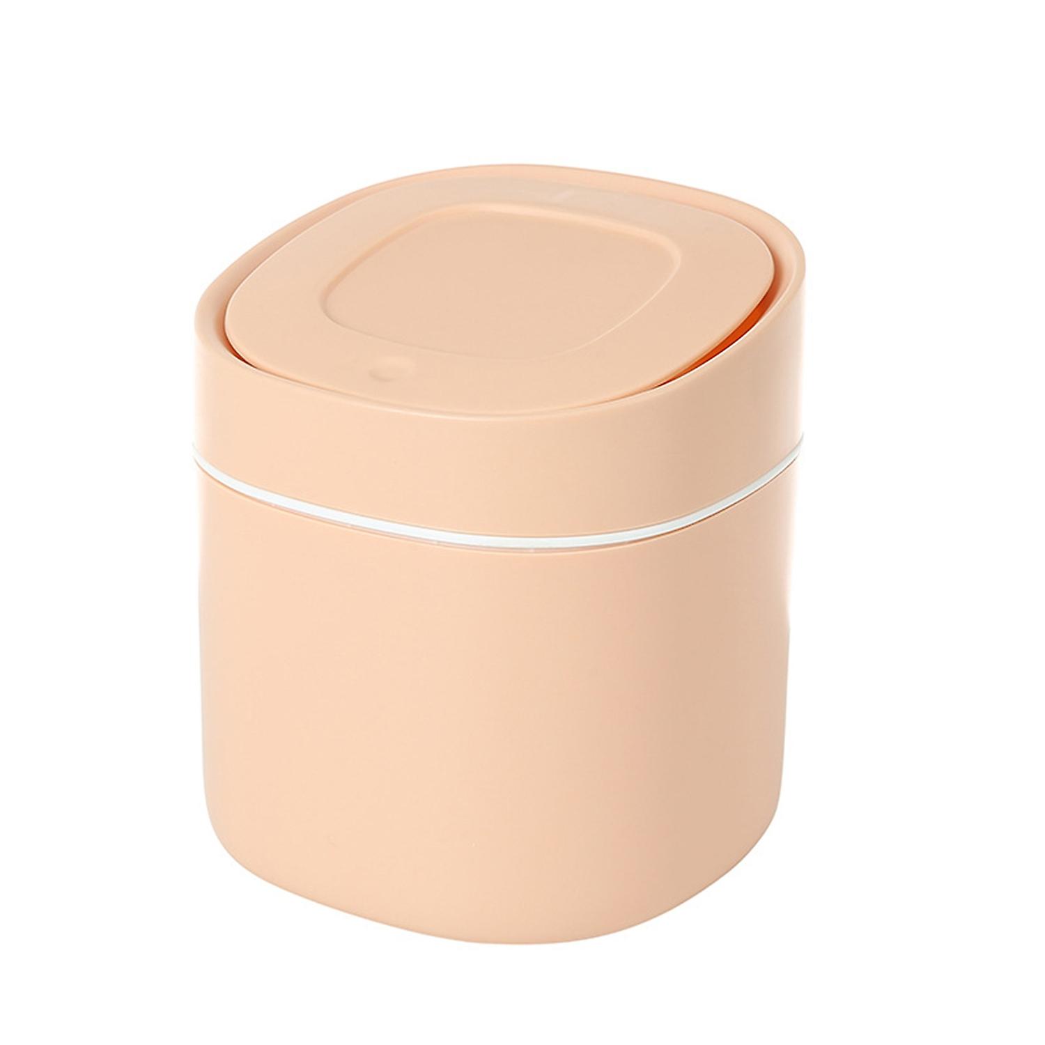 Mini Press Lid Wastebasket Garbage Bin Sundries Desktop Storage Box Trash Can