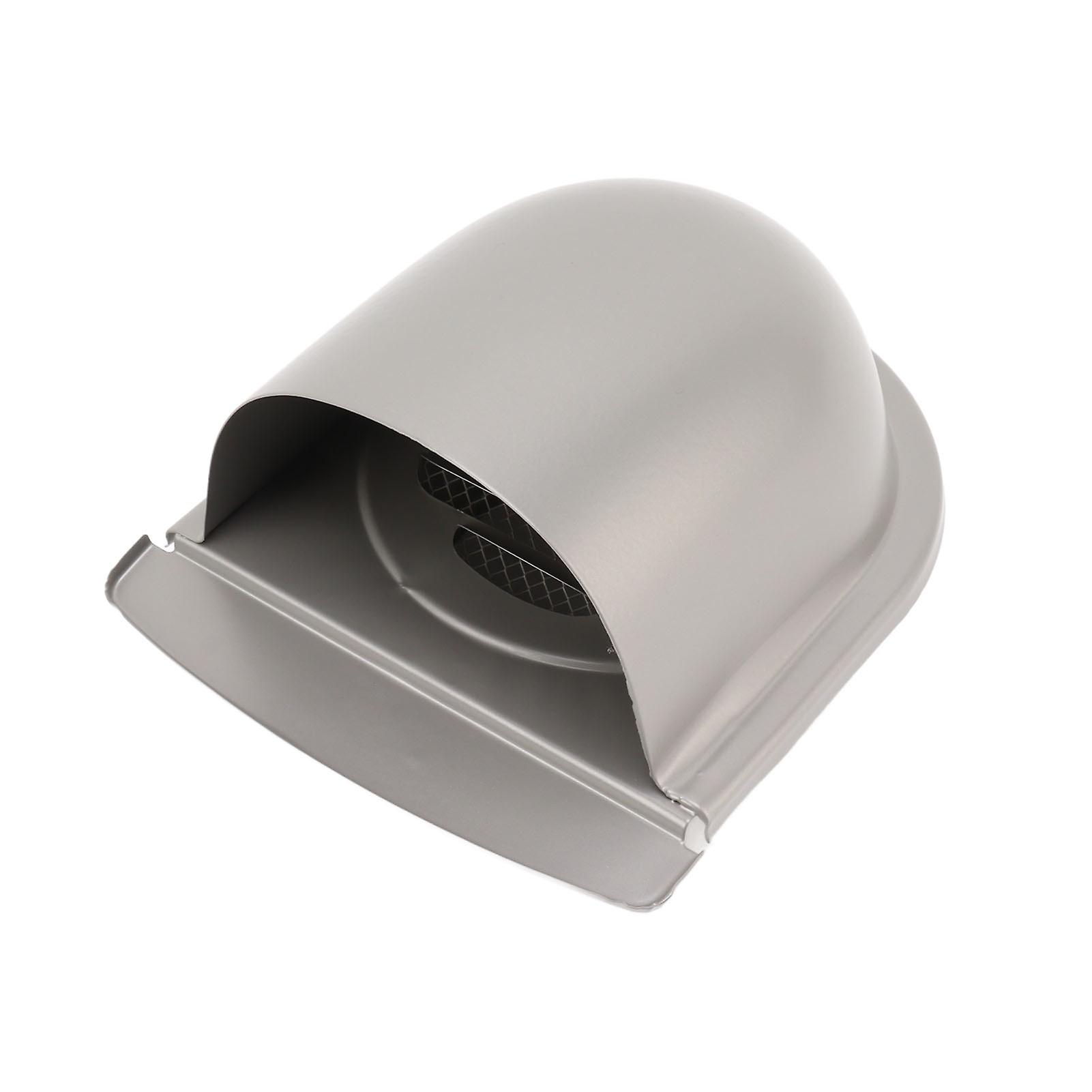 Wall Exhaust Vent Cover Stainless Steel Rain Proof Lacquered Exterior Wall Air Vent Cap with Mesh Screen for Dryer 100U Type