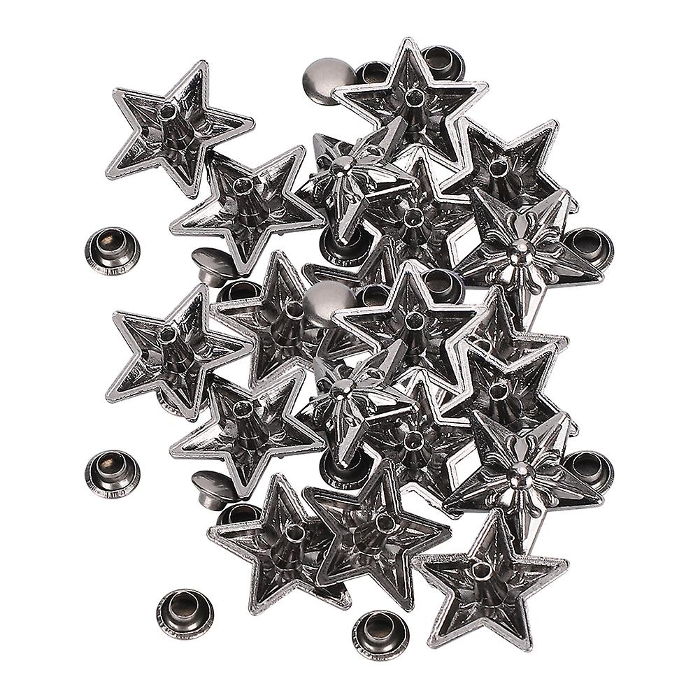 50 Sets Star Rivets Stud Screw Leathercraft Button 16mm