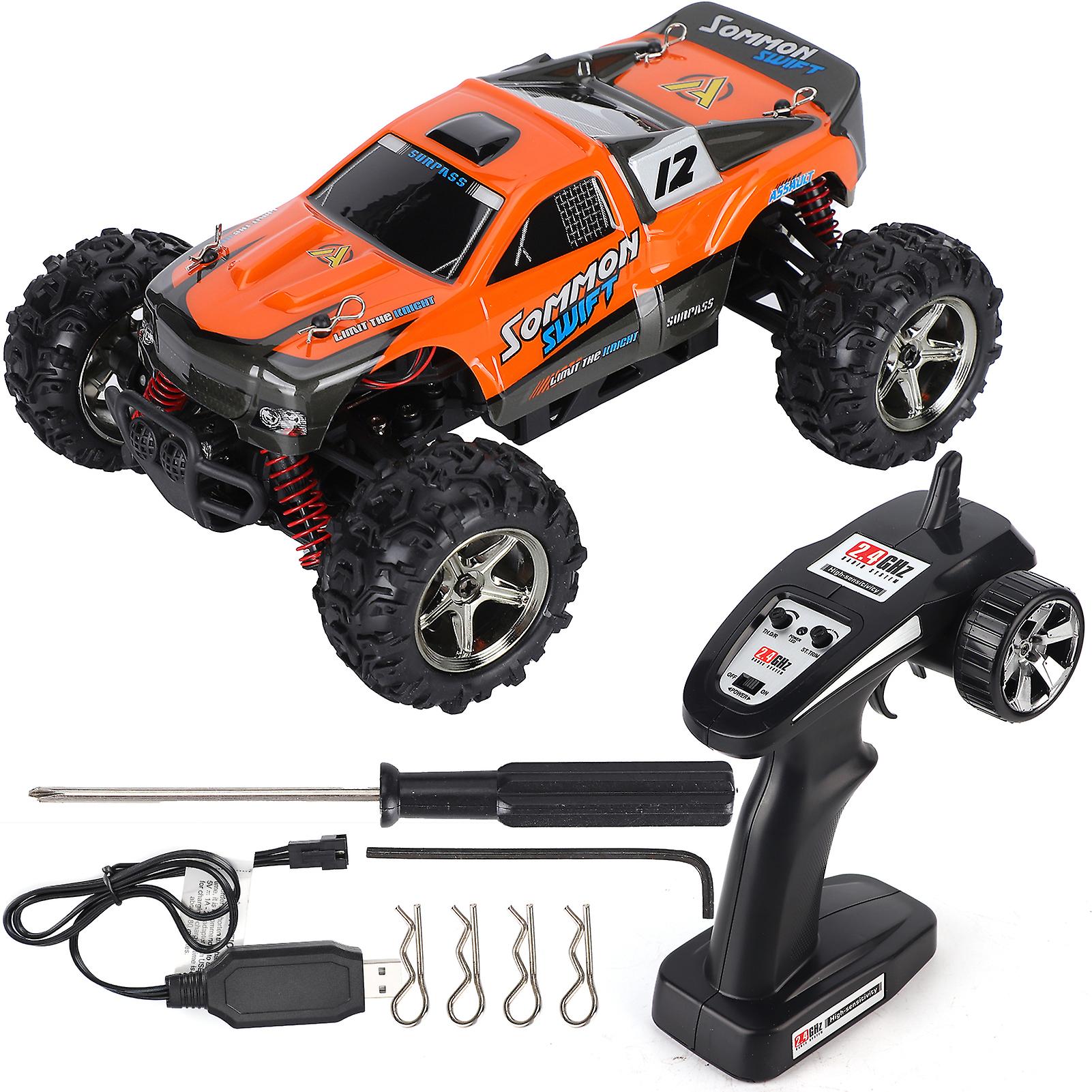 Orange 1:24 Scale 2.4GHz RC Car Toy for Kids - Full Functionality