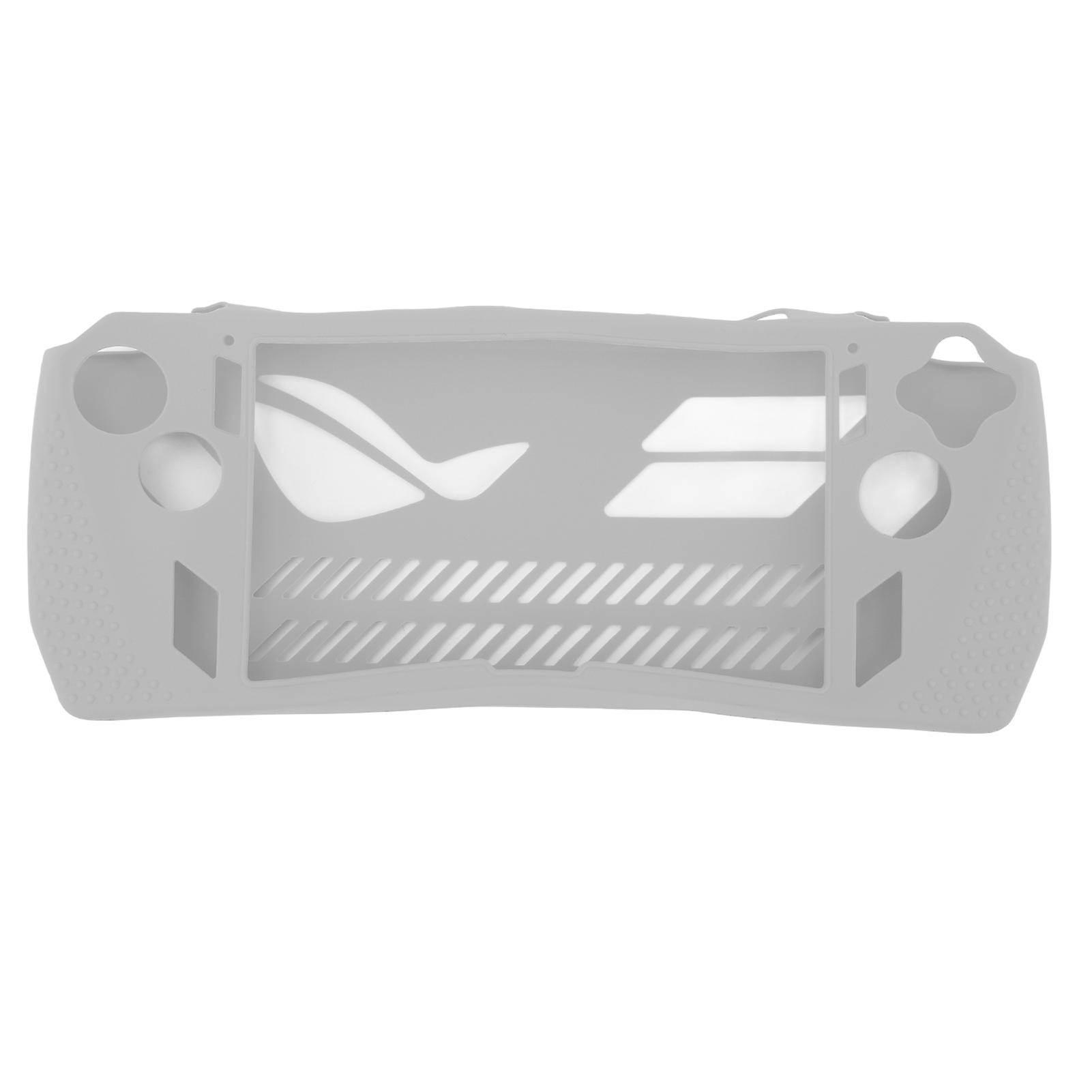 Game Protective Cover Silicone Scratch Slip Resistant Protective Case for ROG ALLY Gray White