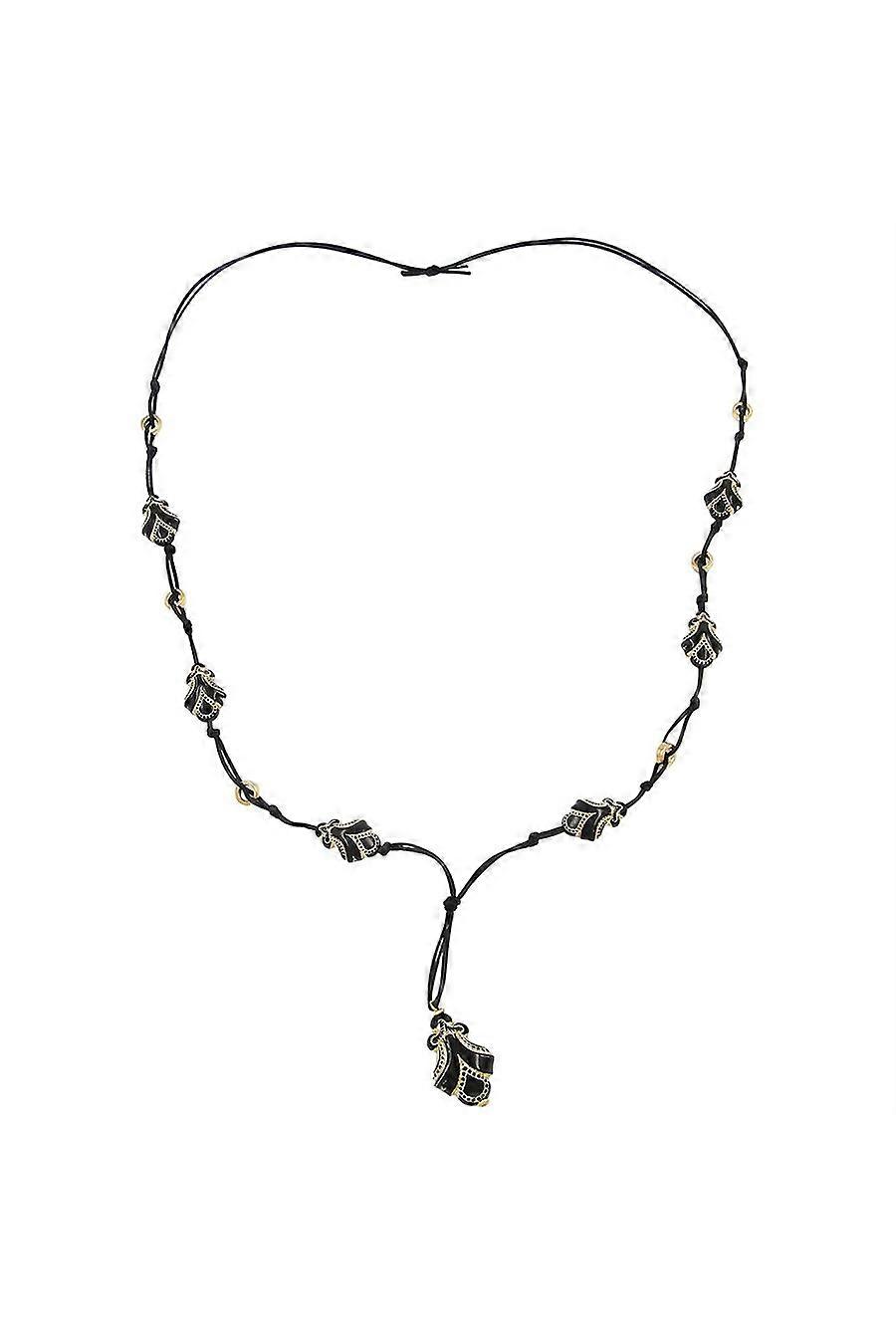 Necklace Designer Beads Black/gold-coloured - Gl02136