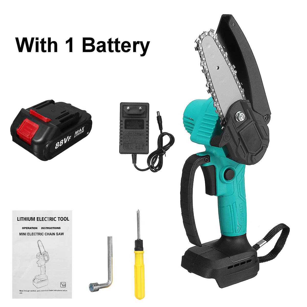 88Vf 4 Inch Cordless Electric Chain Saw Cordless Chainsaw Multi-function Woodworking Wood Cutter