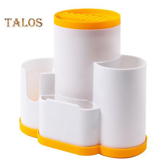 1 סט מחזיק מקלות אכילה ללא ניקוב ניקוז עמיד בפני לחות קופסת מדף מארגן סכו"ם אספקה למסעדה